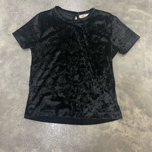 Hollister Black Velvet Top Size XS